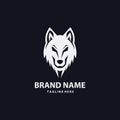 Wolf head logo design template emblem