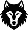 Wolf Head Logo Style Vector Silhouette Image Royalty Free Stock Photo