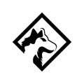 Wolf head logo Royalty Free Stock Photo