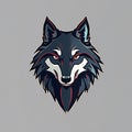 Wolf head mascot logo unique vector icon for branding Royalty Free Stock Photo