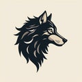 Wolf head mascot logo unique vector icon for branding Royalty Free Stock Photo
