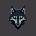 Wolf head mascot logo unique vector icon for branding Royalty Free Stock Photo