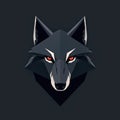 Wolf head mascot logo unique vector icon for branding Royalty Free Stock Photo