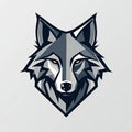 Wolf head mascot logo unique vector icon for branding Royalty Free Stock Photo