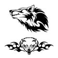 Wolf head tattoo vector