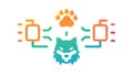 Wolf Head Technology Network Digital Connectivity Vector, vector design Generative AI Royalty Free Stock Photo
