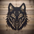 Symmetrical Wolf Wall Art In Bronze And Black