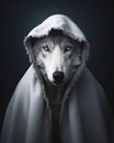 Wolf in Hood Jacket Sheeps Clothing Generative AI Illustration