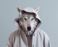 Wolf in Hood Jacket Sheeps Clothing Generative AI Illustration