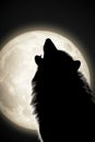 A wolf howls at the moon. Generated by AI