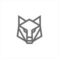 Wolf line abstract design concept