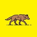 Wolf line icon