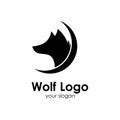 wolf logo template, design concept vector illustration Royalty Free Stock Photo