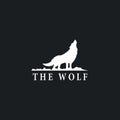 Wolf logo template vector