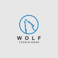 wolf logo template Royalty Free Stock Photo