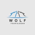 wolf logo template Royalty Free Stock Photo