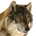 Wolf low poly, geometric animal vector