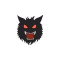 wolf man colored illustration. Element of Halloween for mobile concept and web apps. Colored wolf man illustration can be used for