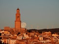 Wolf moon 2020, view from Jerica village in Spain