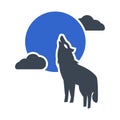 Wolf night icon