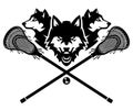 Wolf Pack Lacrosse Team Sport Symbol Royalty Free Stock Photo