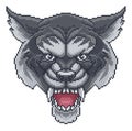 Wolf Pixel Art Arcade Game Cartoon Mascot