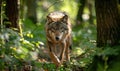 Wolf prowling through the forest Royalty Free Stock Photo