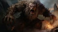 God Of War Luthor: A Manticore-inspired Himalayan Art With Exaggerated Facial Expressions Royalty Free Stock Photo