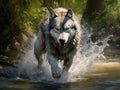 Wolf running Royalty Free Stock Photo