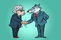 Wolf and sheep business negotiations, friendship