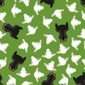 Wolf and sheep pattern seamless. vector background Royalty Free Stock Photo