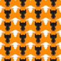 Wolf and sheep pattern seamless. vector background Royalty Free Stock Photo