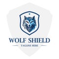 Wolf Shield Club Logo Vector Template Royalty Free Stock Photo