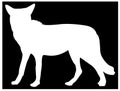 Wolf silhouette - grey/gray wolf or timber wolf Royalty Free Stock Photo