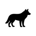 Wolf Silhouette Vector Design Royalty Free Stock Photo