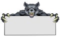 Wolf Sports Mascot Sign Royalty Free Stock Photo