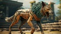 Ancient Aztec Wolf: A Playfully Intricate Photorealistic Hero Beast