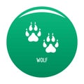 Wolf step icon green