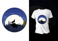 The wolf T-shirt design, print-ready, illustrations, vector drawn