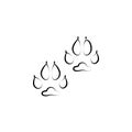 Wolf tracks icon. Element of animal track for mobile concept and web apps. Hand drawn Wolf tracks icon can be used for web and