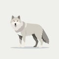 wolf vector flat minimalistic asset isolated illustration