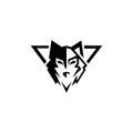 Wolf Vintage Logo Stock Vector