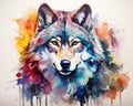 The Wolf watercolor is an example of the artistic appeal of a cool Wolf.