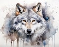 The Wolf watercolor is an example of the artistic appeal of a cool Wolf.