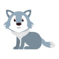 Wolf wildlife cute animal cartoon