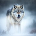 Wolf in the winter Royalty Free Stock Photo