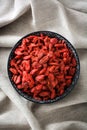 Wolfberries or Goji berries in bowl Royalty Free Stock Photo