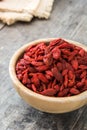 Wolfberries or Goji berries in bowl Royalty Free Stock Photo