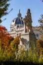 Wolfgang Amadeus Mozart statue in autumn Burggarten park, Vienna, Austria Royalty Free Stock Photo