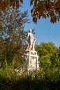 Wolfgang Amadeus Mozart statue in Burggarten park, Vienna, Austria Royalty Free Stock Photo